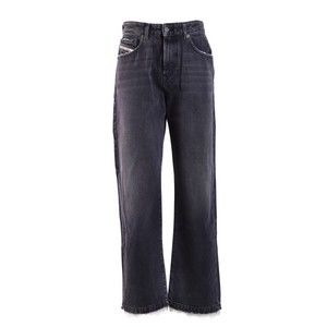 Diesel Wide-Leg Jeans With Frayed Hem And Signature Branding - NWT